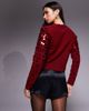ASOS DESIGN ASOS DESIGN knit sequin cardigan in red - 4