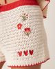 ASOS DESIGN ASOS DESIGN knit short with floral embroidery in ecru - part of a set-Multi - 4
