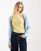 ASOS DESIGN ASOS DESIGN knit slash neck top in buttermilk - part of a set-Yellow - 1