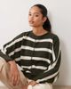 ASOS DESIGN ASOS DESIGN knit striped sweater in ecru and khaki-Multi - 1