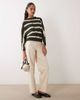 ASOS DESIGN ASOS DESIGN knit striped sweater in ecru and khaki-Multi - 2