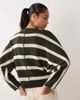 ASOS DESIGN ASOS DESIGN knit striped sweater in ecru and khaki-Multi - 3
