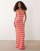 ASOS DESIGN ASOS DESIGN knit summer maxi dress in red stripes-Multi - 1