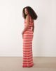 ASOS DESIGN ASOS DESIGN knit summer maxi dress in red stripes-Multi - 3