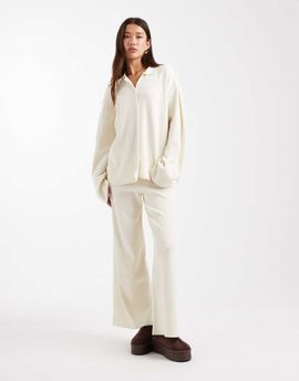 ASOS DESIGN ASOS DESIGN knit super soft lounge pants in ecru - part of a set-White