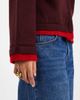 ASOS DESIGN ASOS DESIGN knit sweater with contrast tipping in burgundy-Red - 2