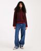 ASOS DESIGN ASOS DESIGN knit sweater with contrast tipping in burgundy-Red - 3