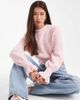 ASOS DESIGN ASOS DESIGN knit sweater with frill cuffs in pink-Neutral - 1