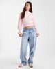 ASOS DESIGN ASOS DESIGN knit sweater with frill cuffs in pink-Neutral - 3