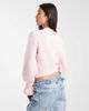 ASOS DESIGN ASOS DESIGN knit sweater with frill cuffs in pink-Neutral - 4