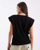 ASOS DESIGN ASOS DESIGN knit top with shoulder pads detailing in black-Yellow - 4
