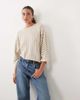 ASOS DESIGN ASOS DESIGN knit vertical striped sweater in ecru and beige-Neutral - 1