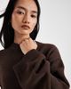 ASOS DESIGN ASOS DESIGN knit wide sleeve cotton blend sweater in brown - 3