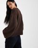 ASOS DESIGN ASOS DESIGN knit wide sleeve cotton blend sweater in brown - 4