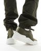 ASOS DESIGN ASOS DESIGN knitted chunky sneakers in khaki-Green - 3