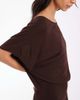 ASOS DESIGN ASOS DESIGN knitted cinched waist mini dress in chocolate brown - 3