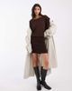 ASOS DESIGN ASOS DESIGN knitted cinched waist mini dress in chocolate brown - 4