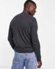 ASOS DESIGN ASOS DESIGN knitted cotton v-neck sweater in charcoal-Gray - 4
