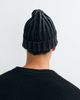 ASOS DESIGN ASOS DESIGN knitted light wash chunky rib beanie in gray - 3