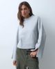 ASOS DESIGN ASOS DESIGN knitted long sleeve cut out detail sweater in beige-NEUTRAL - 1
