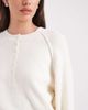ASOS DESIGN ASOS DESIGN knitted long sleeve henley sweater in oatmeal-Neutral - 3