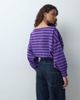 ASOS DESIGN ASOS DESIGN knitted off-the-shoulder sweater in lilac stripe-PURPLE - 4