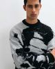 ASOS DESIGN ASOS DESIGN knitted oversized sweater in monochrome-Black - 1