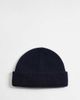 ASOS DESIGN ASOS DESIGN knitted rib mini fisherman beanie in navy - 1