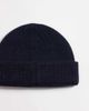 ASOS DESIGN ASOS DESIGN knitted rib mini fisherman beanie in navy - 3