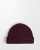 ASOS DESIGN ASOS DESIGN knitted ribbed mini fisherman beanie in burgundy-Red - 1