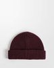 ASOS DESIGN ASOS DESIGN knitted ribbed mini fisherman beanie in burgundy-Red - 3