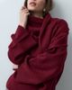 ASOS DESIGN ASOS DESIGN knitted scarf detail sweater in burgundy-RED - 3