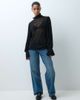 ASOS DESIGN ASOS DESIGN knitted semi-sheer pointelle knit sweater in black - 3