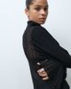 ASOS DESIGN ASOS DESIGN knitted semi-sheer pointelle knit sweater in black - 4