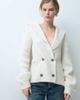 ASOS DESIGN ASOS DESIGN knitted shawl oversized cardigan in cream-Brown - 1