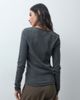ASOS DESIGN ASOS DESIGN knitted slash neck long sleeve fine gauge top in charcoal-Gray - 4