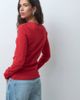 ASOS DESIGN ASOS DESIGN knitted slash neck long sleeve fine gauge top in red - 4