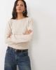 ASOS DESIGN ASOS DESIGN knitted slash neck waisted ribbed sweater in oatmeal-NEUTRAL - 1