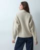 ASOS DESIGN ASOS DESIGN knitted slouchy shawl sweater in oat-NEUTRAL - 4