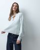 ASOS DESIGN ASOS DESIGN knitted sweater with gold-tone metal trim detail in gray - 2