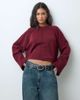 ASOS DESIGN ASOS DESIGN knitted sweater with raglan detail in cabarnet-RED - 1