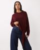 ASOS DESIGN ASOS DESIGN knitted tie-side sweater in burgundy-RED - 1