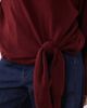 ASOS DESIGN ASOS DESIGN knitted tie-side sweater in burgundy-RED - 3