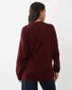 ASOS DESIGN ASOS DESIGN knitted tie-side sweater in burgundy-RED - 4