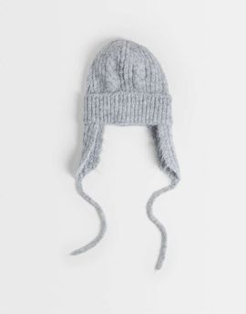 ASOS DESIGN ASOS DESIGN knitted trapper hat in gray