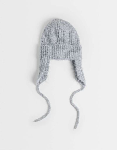 ASOS DESIGN ASOS DESIGN knitted trapper hat in gray