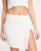 ASOS DESIGN ASOS DESIGN knitted wide rib mini skirt with split side detail in cream - part of set-Green - 3