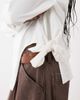 ASOS DESIGN ASOS DESIGN Knotted hem detail crew neck long sleeve top in ecru-White - 2