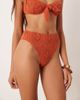 ASOS DESIGN ASOS DESIGN Kyle broderie Azores high leg high waist bikini bottom in rust-Orange - 2