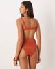 ASOS DESIGN ASOS DESIGN Kyle broderie Azores high leg high waist bikini bottom in rust-Orange - 3